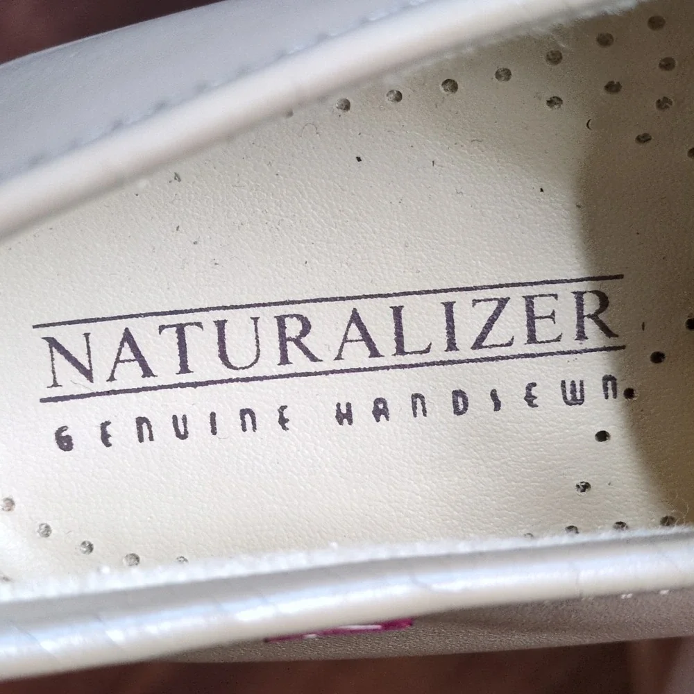 Naturalizer Shoes Womens Beige 8 Leather Oxfords Handsewn Walking Comfort